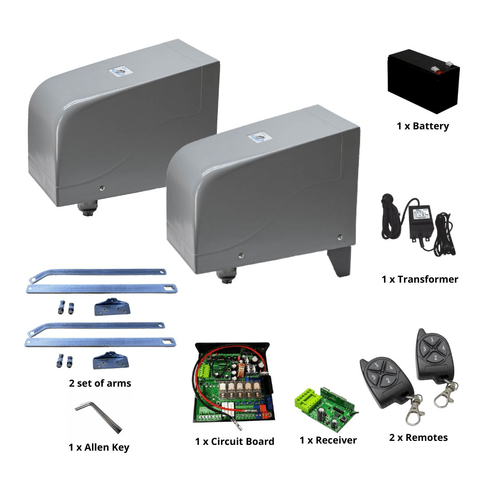 Letron SW850D DIY Double Swing Gate Motor Kit - Mains Powered | Remote Pro
